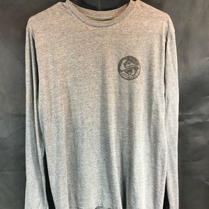 🌷Quiksilver Grey Graphic Long-sleeve